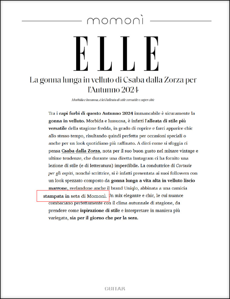 Csaba_Dalla_Zorza wears_Momoni_on_Elle.it